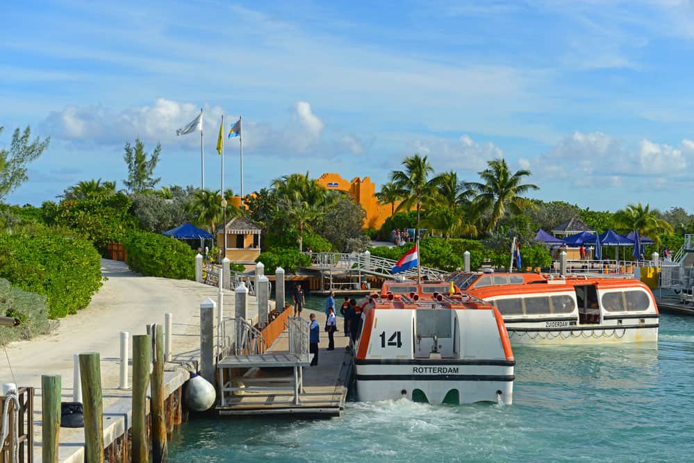 Tenders Ariving At Half Moon Cay