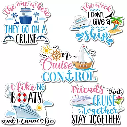 Funny 5 Piece Cruise Ship Door Magnets Set