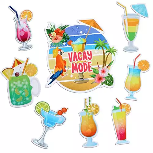 Vacay Mode On - Cruise Cocktail Cabin Door Magnet Set (8 piece)