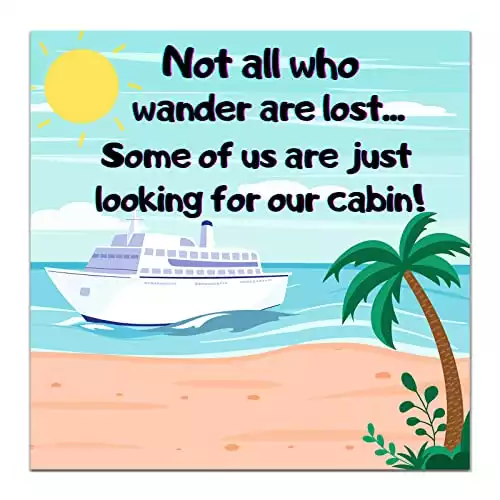 Not All Who Wander Are Lost Cruise Cabin Door Decoration