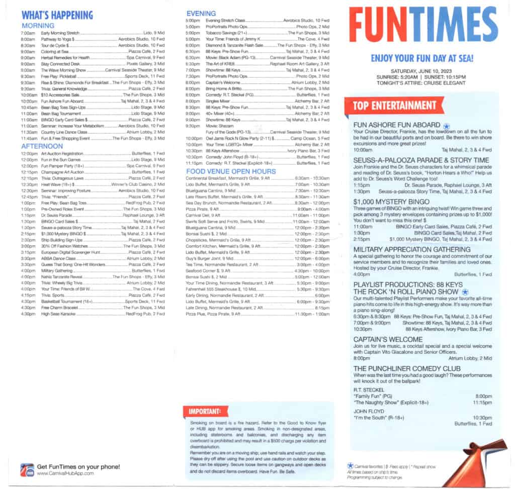 Carnival Fun Times Carnival Pride Day 2 June 2023