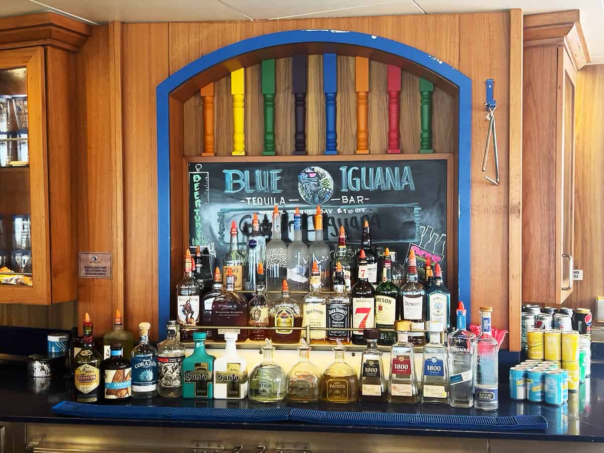 The Blue Iguana Tequila Bar on the Lido Deck on Carnival Pride
