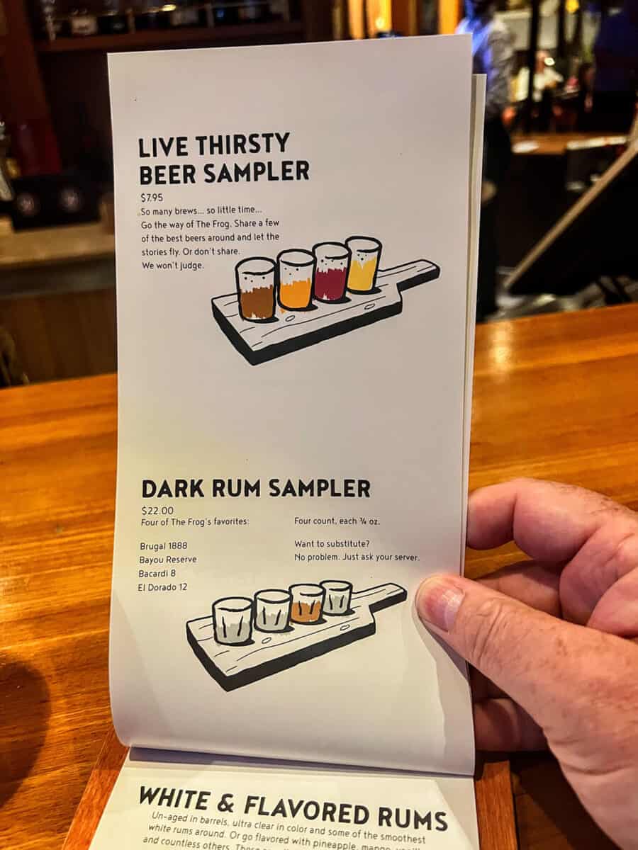 You Can Order Samplers from the Wide Range of Draft Beers and Rums