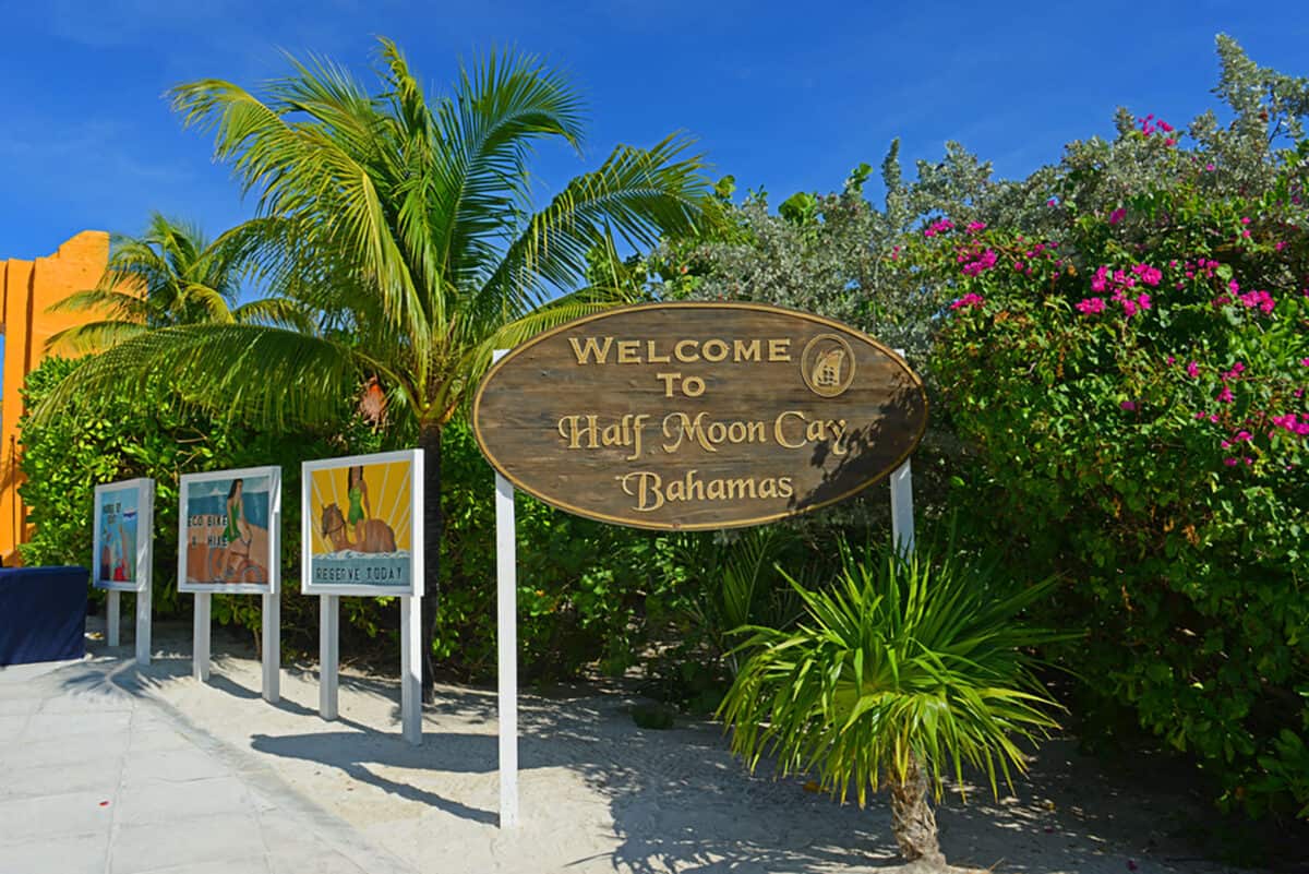 Welcome Sign at Half Moon Cay
