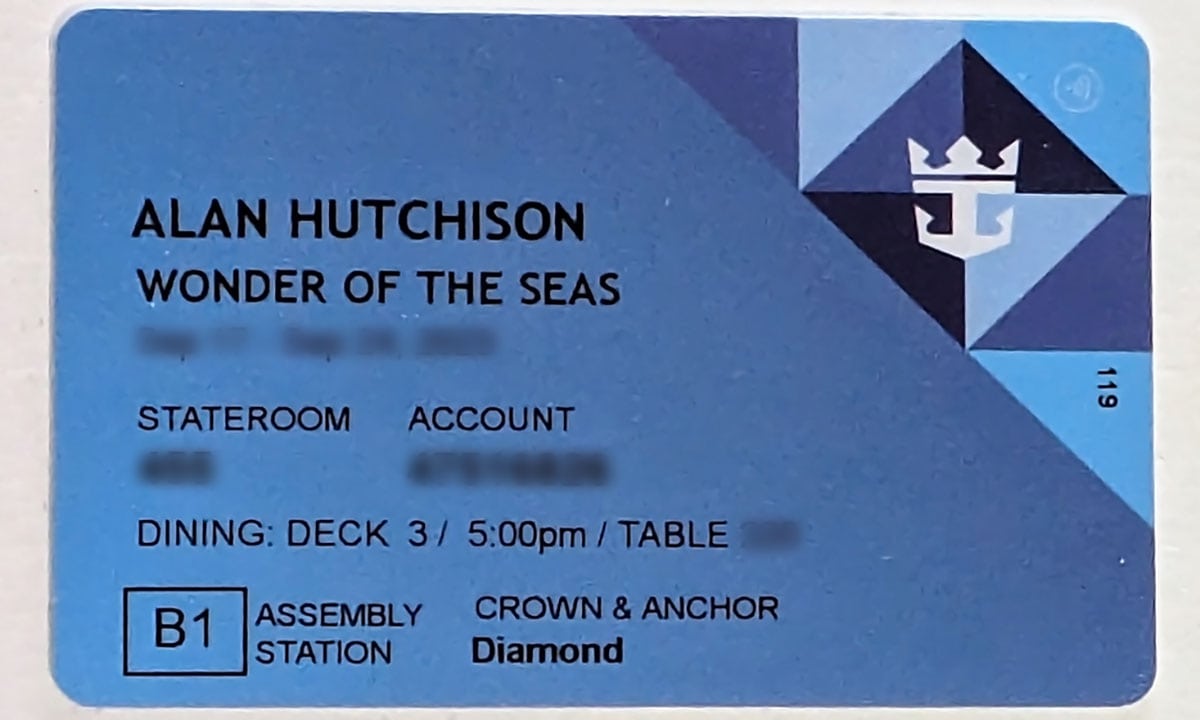 Royal Caribbean Seapass card
