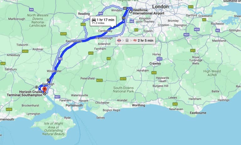 How To Get From Heathrow To Southampton Cruise Port