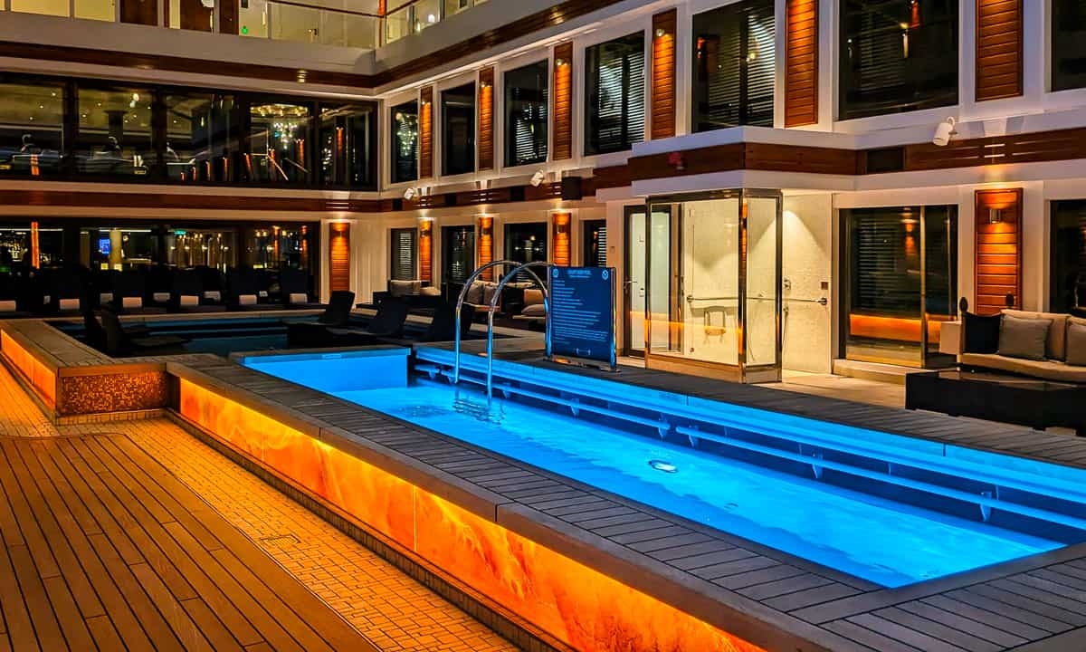The NCL Haven Courtyard a luxury suite enclave found on Norwegian Cruise Line ships